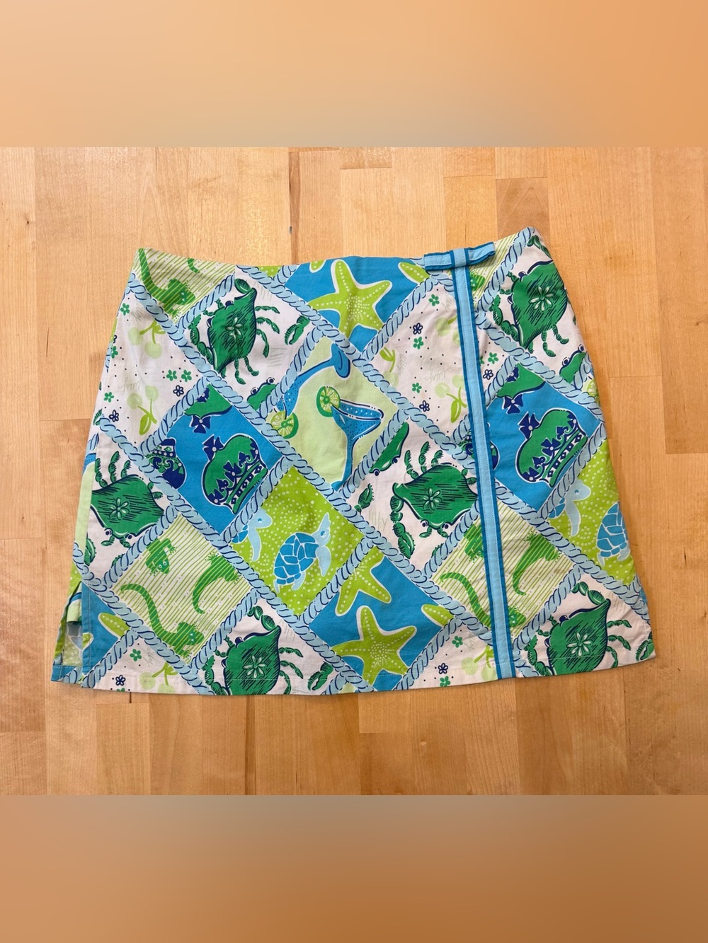 Lilly Pulitzer Vintage "Starboard Patch" Nautical Cocktail Skort
